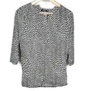 NWT Olsen 3/4 Sleeve Geometric Print Top S-M/8
